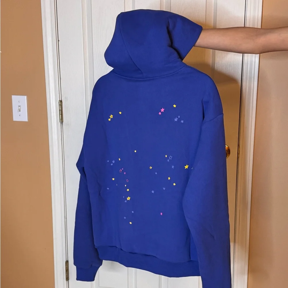 Spider Blue Graphic Men's Sweater - Picture 2 of 3